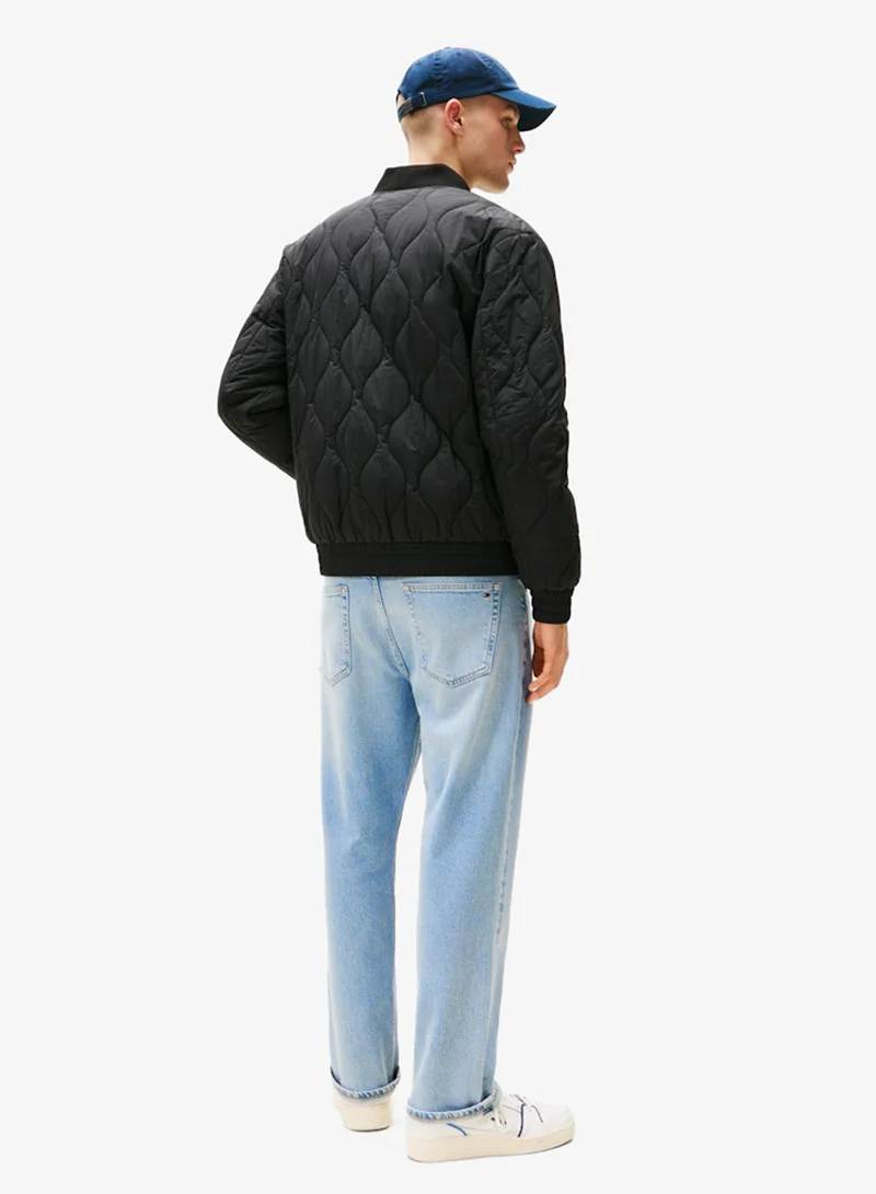 تومي جينز جاكيت منفوخ بسحاب طويل