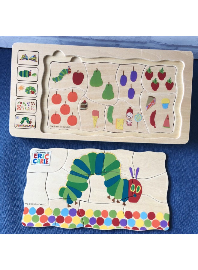 Multi-layer Caterpillar Puzzle Early Childhood Education Toys For Children Hungry Hungry Caterpillar-Color:MT Caterpillar Multilayer Puzzle - Image 3