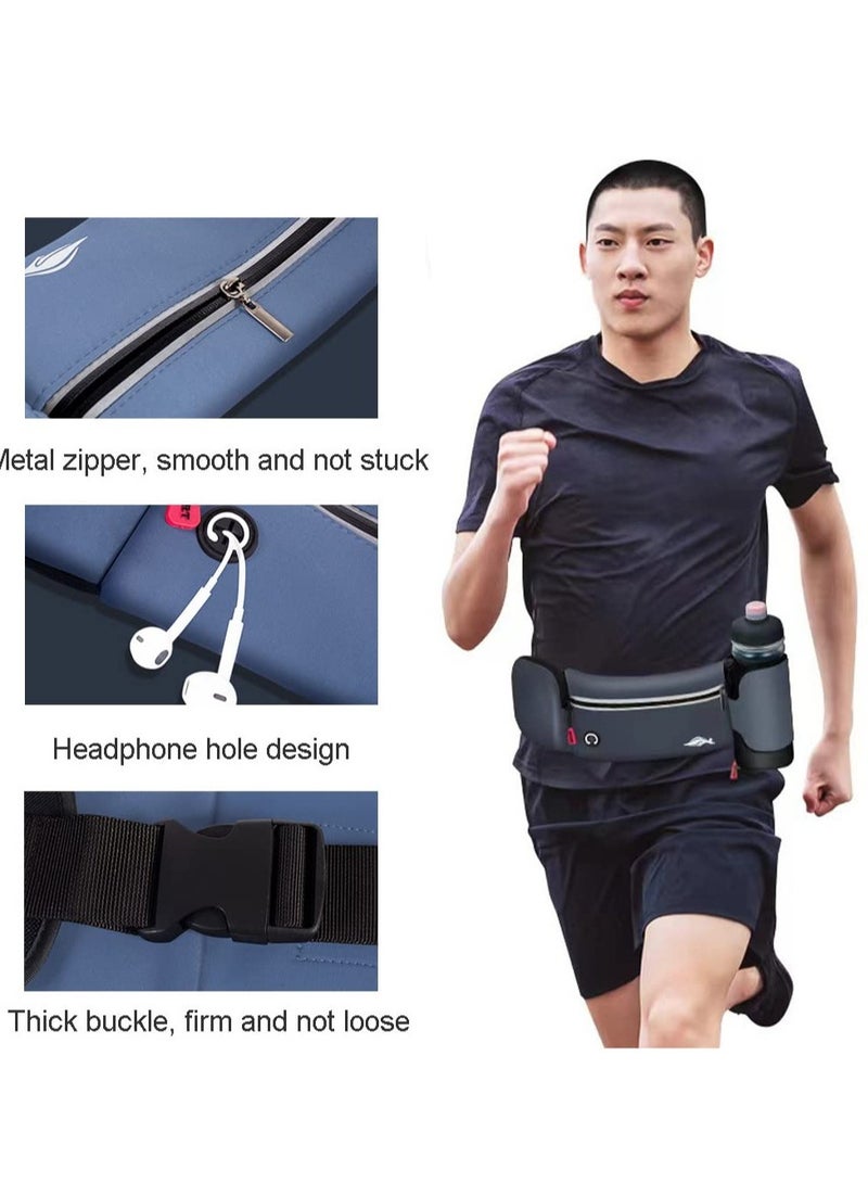 Running Belt Bag, Running Belt Bag with Foldable Water Bottle Holder, Running Phone Holder for Women and Men, Water Resistant and Non Bouncing, Perfect for Running, Cycling and Walking - Image 5
