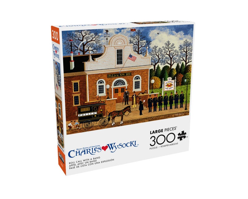 Buffalo Games Roll Call with a Bang Charles Wysocki 300 Oversized Piece Jigsaw Puzzle Larger Shapes Great for Adults Seniors Family Kids Easy to Grip - Image 3