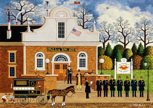 Buffalo Games Roll Call with a Bang Charles Wysocki 300 Oversized Piece Jigsaw Puzzle Larger Shapes Great for Adults Seniors Family Kids Easy to Grip - Image 5