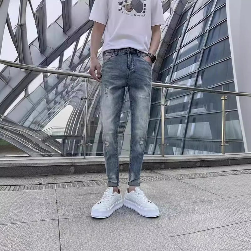 Unisex Classic Denim Jeans Loose Fit Daily Outdoor Wear - Image 4