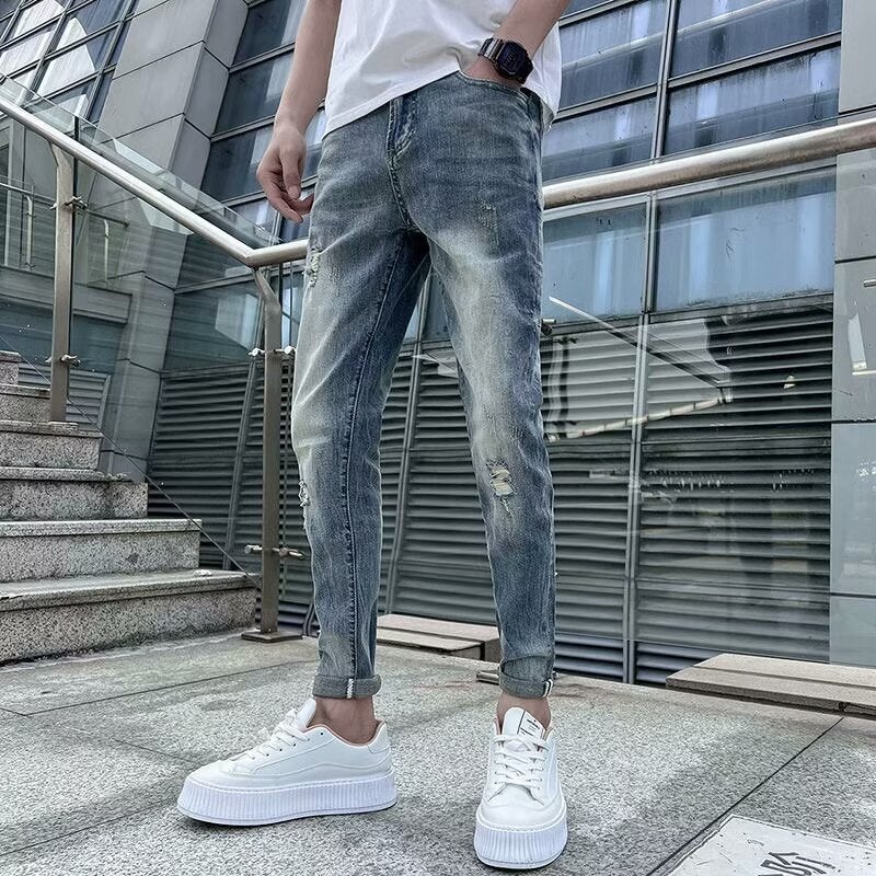 Unisex Classic Denim Jeans Loose Fit Daily Outdoor Wear - Image 1