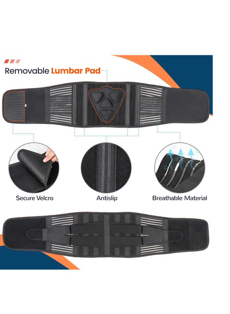 Lumbar Support Back Brace for Lower Back Pain Relief - Breathable Waist Support for Heavy Lifting, Sciatica, and Herniated Disc (XL) for Men and Women. - Image 5