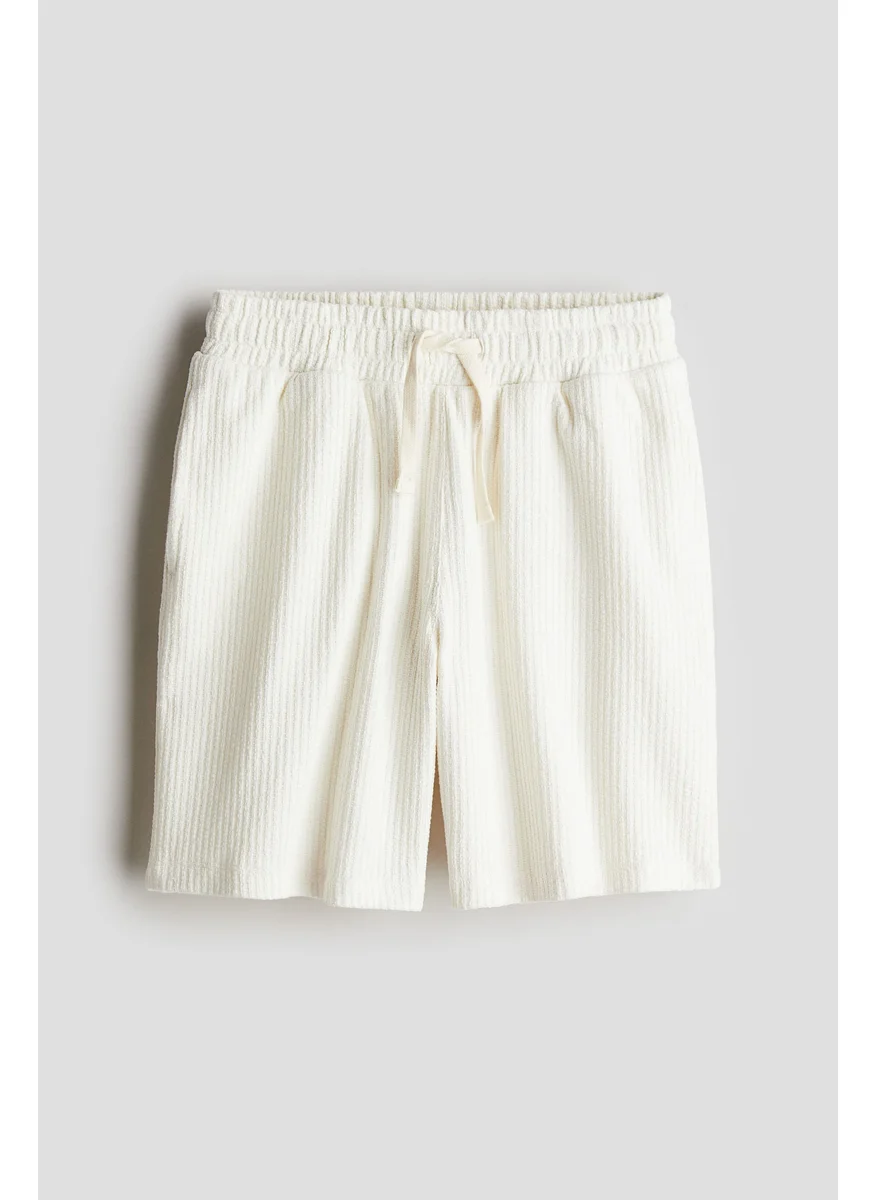 H&M Textured-Knit Shorts