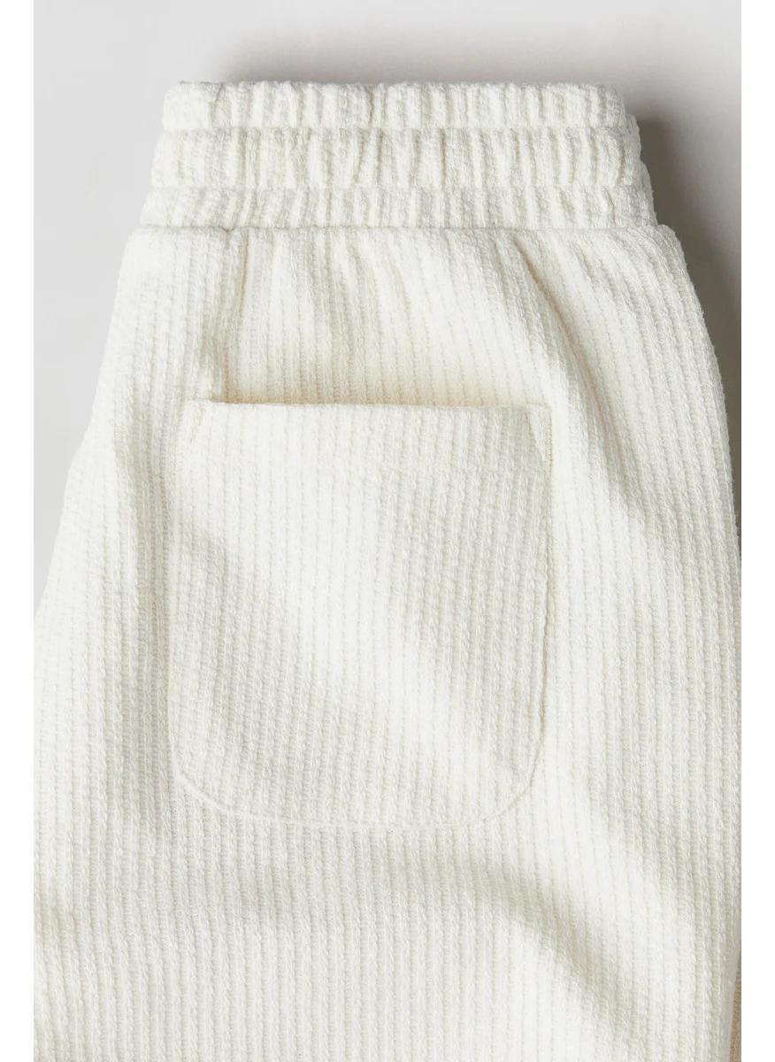 H&M Textured-Knit Shorts