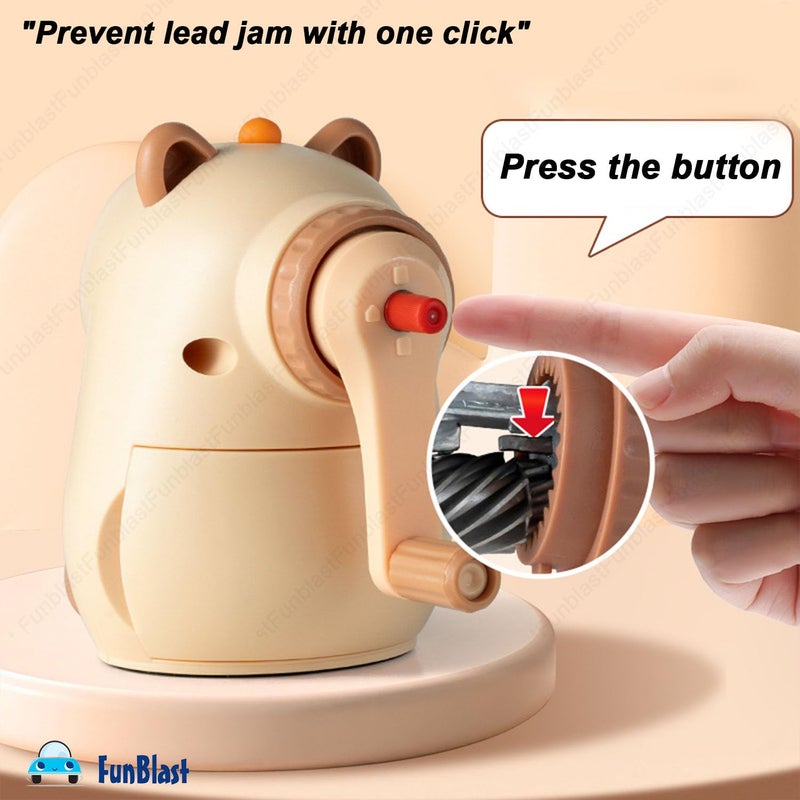 FunBlast FunBlast Sharpener for Kids - Capybara Pencil Sharpener, Table Sharpener Machine, Manual Sharpeners, Birthday Return Gift, Sharpeners for School and Office (Beige) - Image 5
