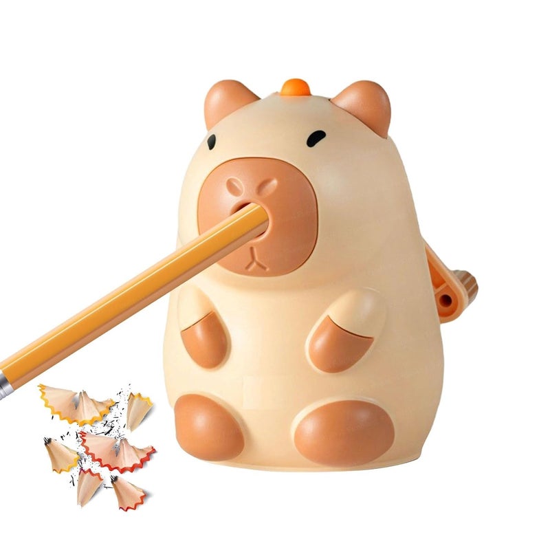 FunBlast FunBlast Sharpener for Kids - Capybara Pencil Sharpener, Table Sharpener Machine, Manual Sharpeners, Birthday Return Gift, Sharpeners for School and Office (Beige) - Image 1