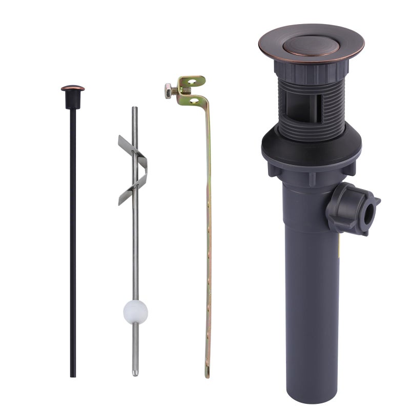 Arcora Bathroom Sink Drain with Lift Rod, Oil Rubbed Bronze Sink Drain with Overflow, ARCORA Drain Stopper for Vessel Sink - Image 1