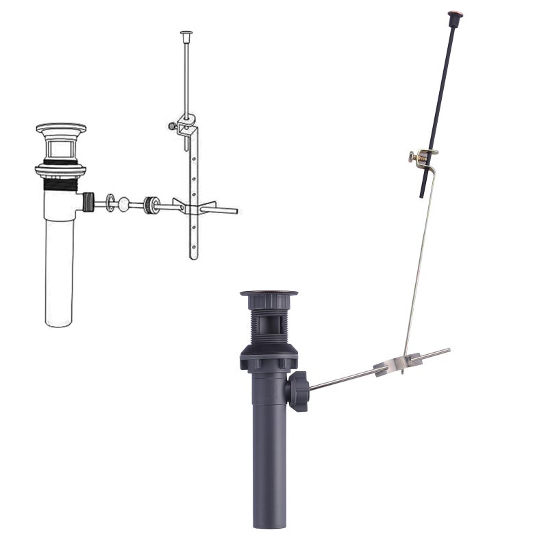 Arcora Bathroom Sink Drain with Lift Rod, Oil Rubbed Bronze Sink Drain with Overflow, ARCORA Drain Stopper for Vessel Sink - Image 5