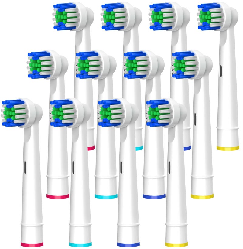 FIRIK Toothbrush Replacement Heads, Compatible with Oral B Braun Replacement Brush Heads, 12 Pcs Professional Electric Brush Heads for Oral B Replacement Heads Refill, White - Image 1