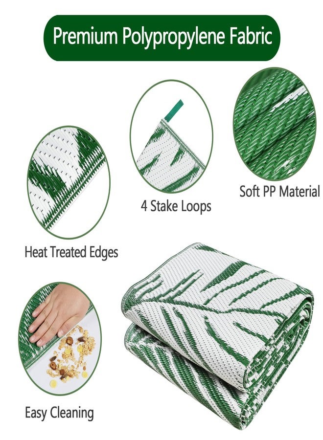Cekene Outdoor Rugs 6’x9’ Waterproof Outdoor Patio Rug Green Reversible Mats Lightweight Plastic Straw Rug with Carry Bag Portable RV Camping Mat Modern Outdoor Area Rug for Patio Deck Picnic - Image 3