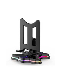 Fit for Switch Charger Stand, Compatible for Nintendo Switch Charging Dock Station Accessories Switch Lite/OLED Portable Djustable with USB Type-C Port Charger Dock Station for Plug and Play (Black)