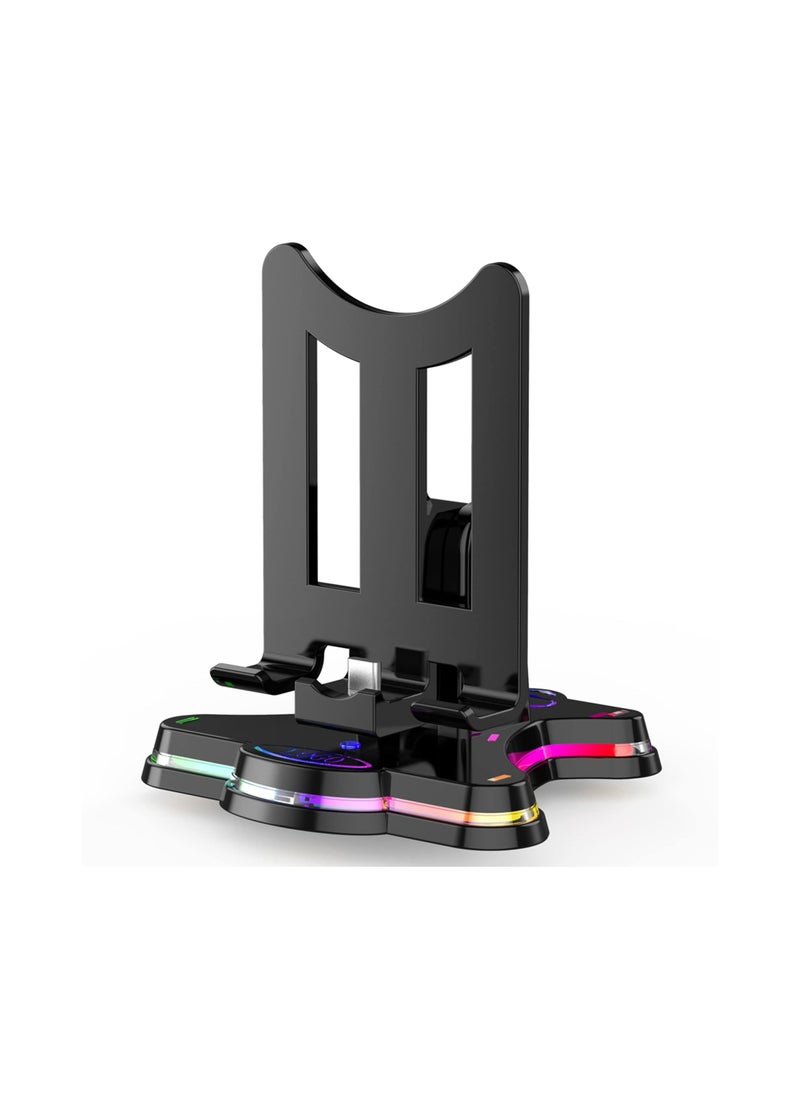 SYOSI - Fit for Switch Charger Stand, Compatible for Nintendo Switch Charging Dock Station Accessories Switch Lite/OLED Portable Djustable with USB Type-C Port Charger Dock Station for Plug and Play (Black) - Image 1