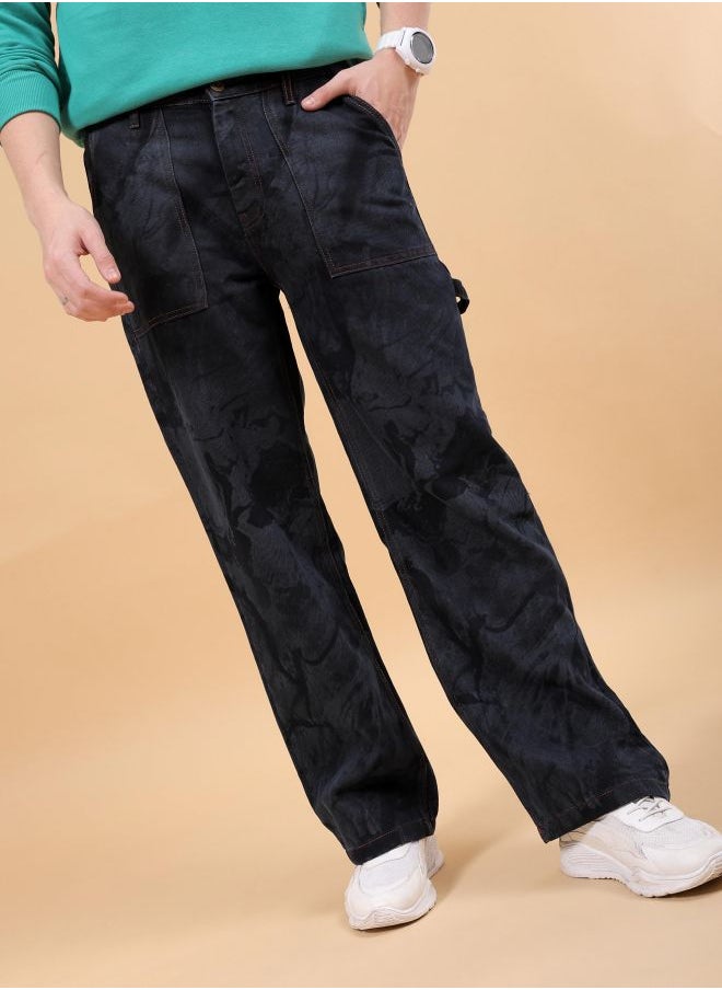 The Indian Garage Co Men Baggy Solid Mid-Rise Jeans  - Image 1