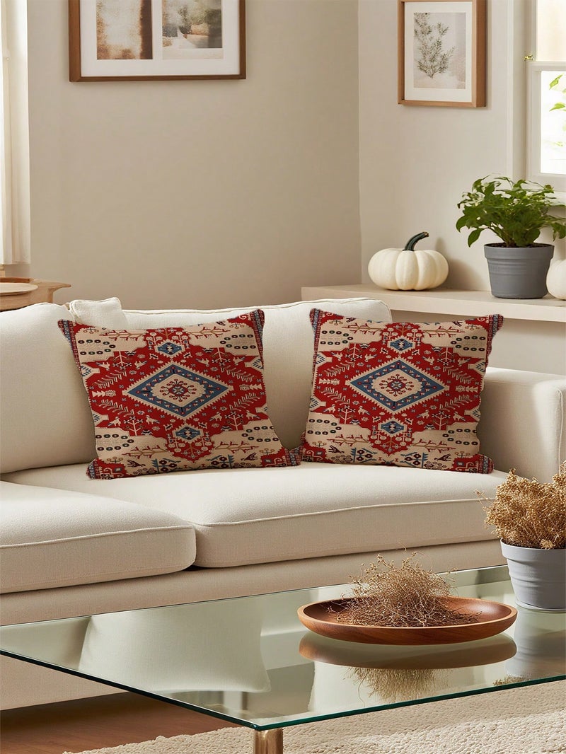 زينة رمضان طقم أغطية وسائد 2 قطع مقاس 45 × 45 سم بتصميم شرقي تقليدي - Image 5