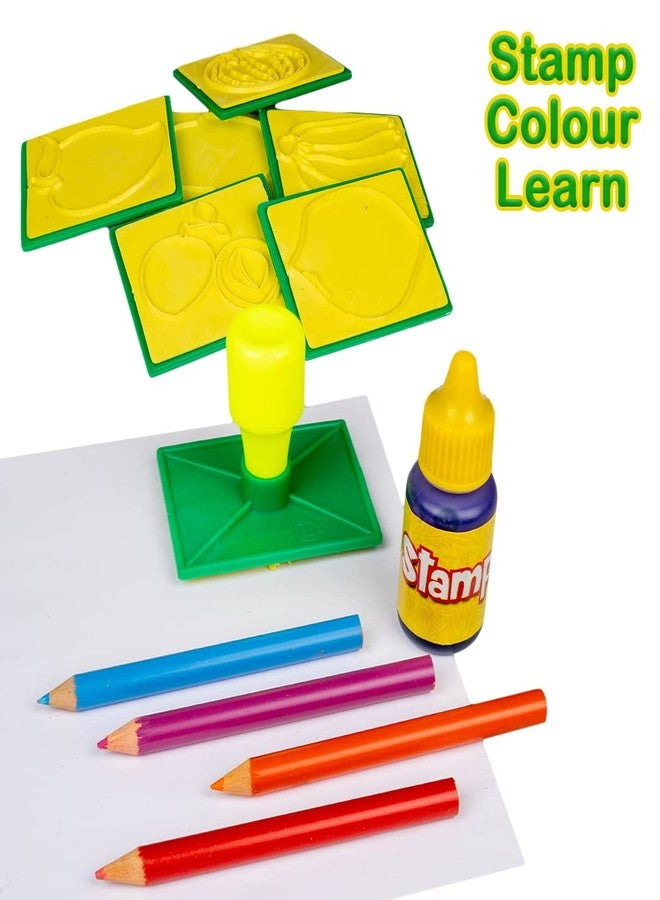 Ratna's Educational Art & Craft Stamp Art Fruit Small with 6 Different Fruit Stamps for Kids Ages 3+ - Image 3