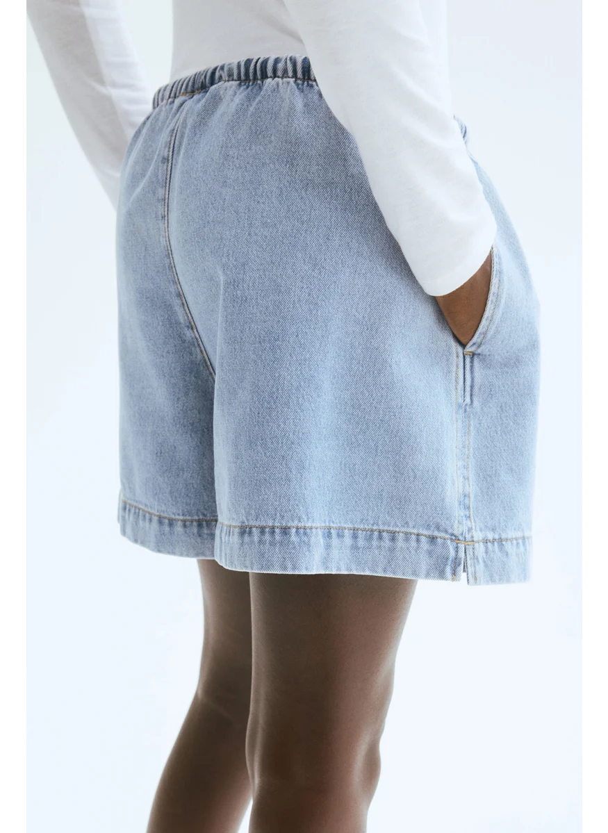 H&M Denim Drawstring Shorts