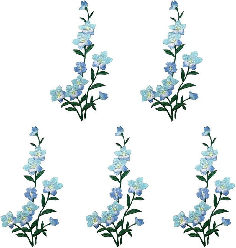 تطريز أزرق تطبيق لصقات حديدية على فساتين الزفاف والملابس والجينز والسترات والحقائب - Image 1