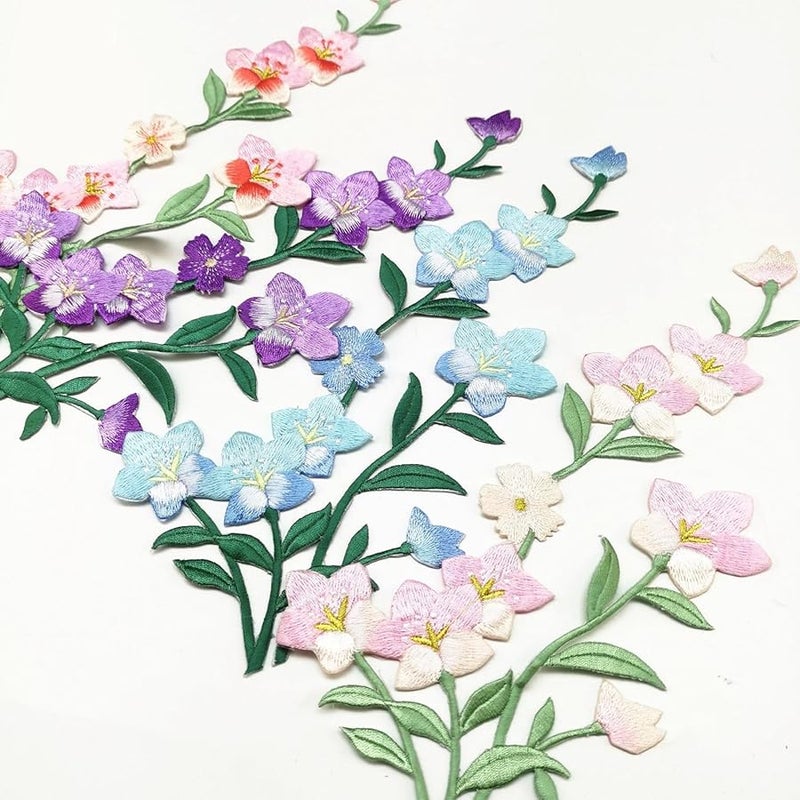 تطريز أزرق تطبيق لصقات حديدية على فساتين الزفاف والملابس والجينز والسترات والحقائب - Image 3