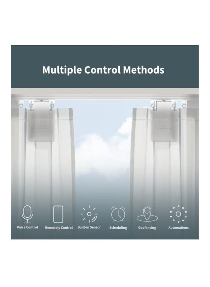 أكارا Aqara Smart Curtain Motor E1 (Track Version) – Zigbee 3.0 Electric Curtain Driver with Remote Control, Voice Assistant Support & Long Battery Life - Image 5