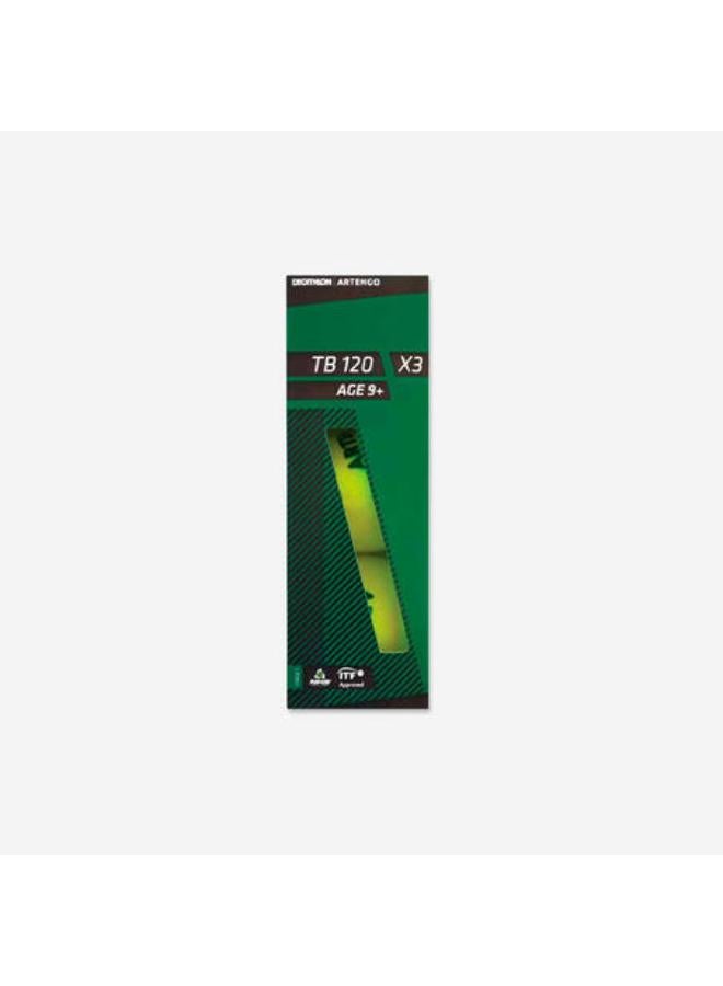 ARTENGO Tennis Ball TB120*3 - Green - Image 1