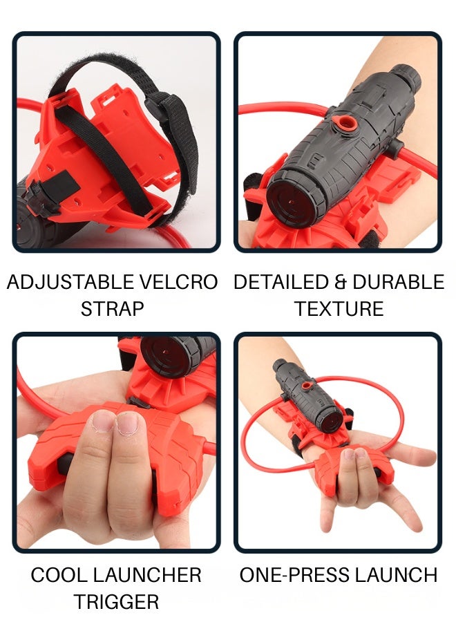 زَافِرَة قاذف ماء للمعصم على شكل سبايدر، لعبة إطلاق بعيدة المدى، هدية للأطفال ولأزياء التنكر - Image 4