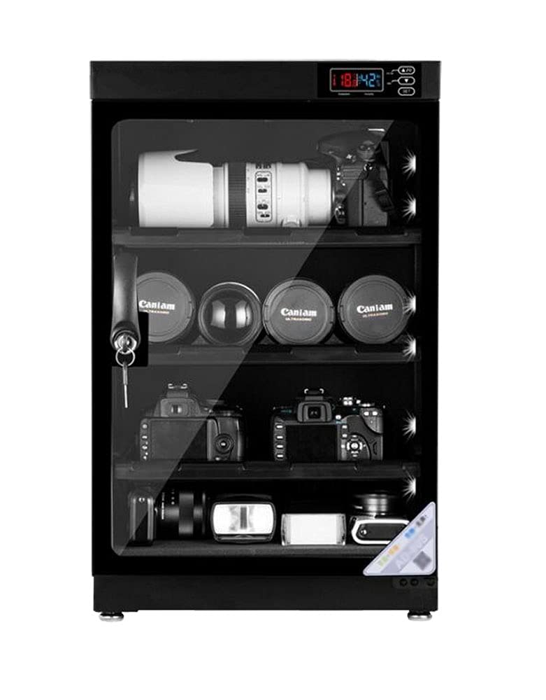 INTBUYING INTBUYING 4 Layers Camera Lenses Dry Dehumidifying Box 80L Digital Control Camera Storage Dehumidifier Cabinet for Electronic Equipment 