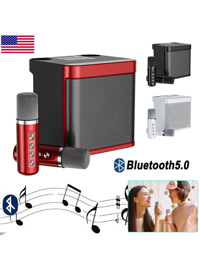 ELTRAZONE - Karaoke Machine with 2 Wireless Microphone,Portable Bluetooth Speaker with HD Sound PA System Support Echo and Vocal Cut,USB,SD, AUX Input for Party, Meeting, Wedding, Home and Outdoor - Image 1