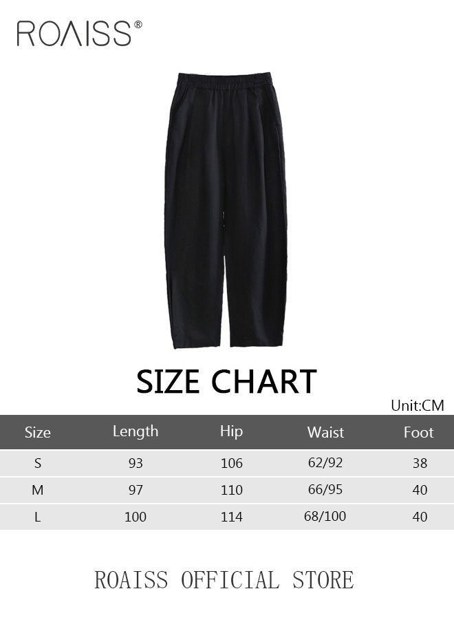 Women Relaxed Fit Cotton Linen Blend Pants Artistic Style Sand Washed Wide Legged Trousers for Women Flattering and Comfortable Ladies Linen Lantern Pants - pzsku/Z7F60D7B7DEC9033C2B0FZ/45/_/1700550630/32aa5398-f6e6-4fec-b8a3-cf124d0ad45f