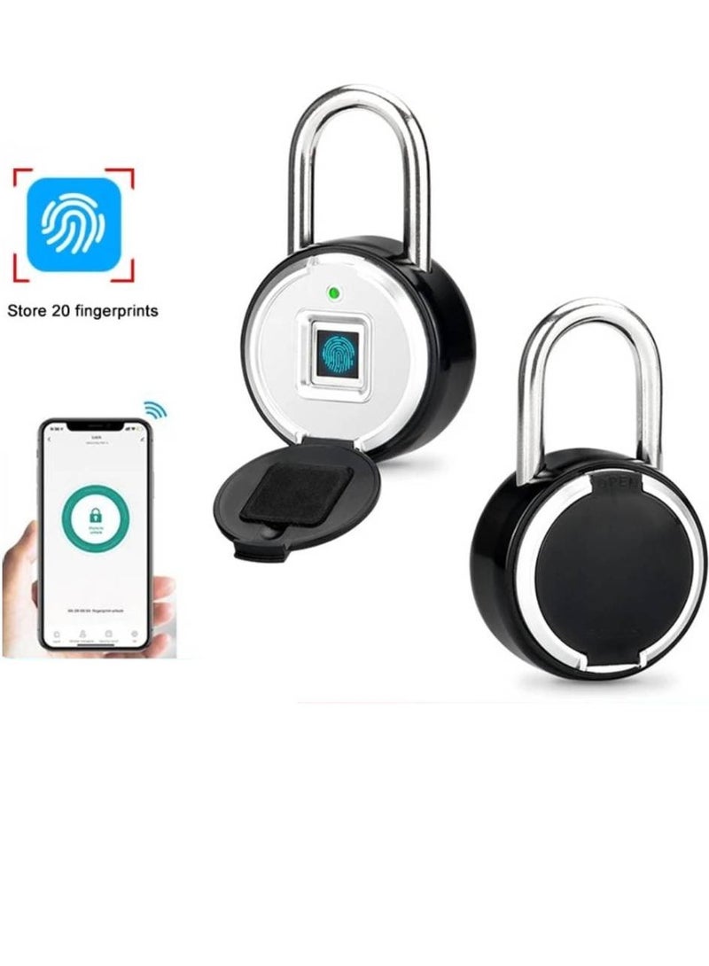 Arabest Round Type App Digital Biometric Smart Fingerprint Padlock With IP55 Waterproof Dustproof Keyless Unlock Home Security Protection - Image 1