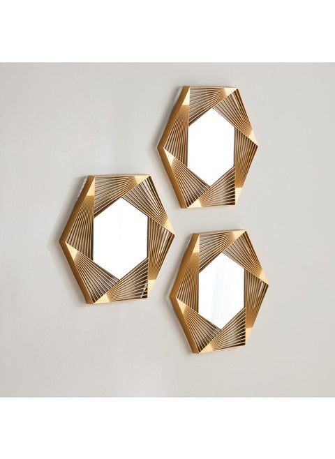 مجموعة مرايا بريكلين 3 قطع 25 × 1.5 × 25 سم