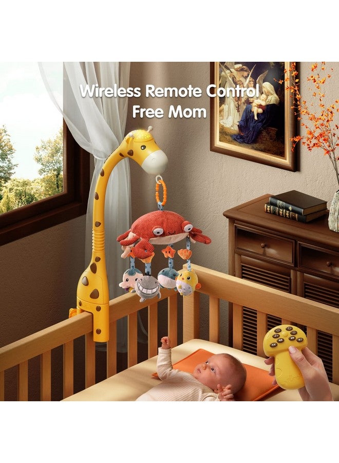 TUMAMA Baby Crib Mobile3 In 1 Crib Toys With Remote Controlprojection Night Light Music And White Noise Mute Spin Motor Nursery Sensory Toys For Infant 0 3 6 9 Month Newborn Xmas Gift - Image 2