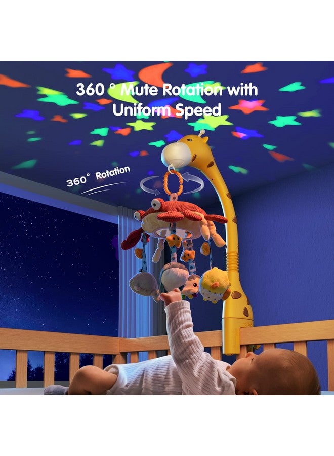 TUMAMA Baby Crib Mobile3 In 1 Crib Toys With Remote Controlprojection Night Light Music And White Noise Mute Spin Motor Nursery Sensory Toys For Infant 0 3 6 9 Month Newborn Xmas Gift - Image 3