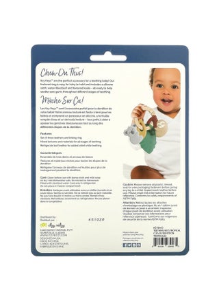 Itzy Ritzy Teething Keys Baby Teether Toy - Features a Braided Texture Ring & Keys, Includes a Water-Filled Leaf-Shaped Teether & Silicone Sloth & Koala Teething Toys, Ideal for Ages 3 Months & Up - pzsku/Z7F60FD9DE288CE549725Z/45/1747743863/b2006be0-c263-4c23-bad0-2e2099a794de
