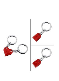 GUDOO Brick Keychain for Couples Friendship - Girlfriend Boyfriend Couples Valentine's Day (Red) Heart Keychain Set Valentine's Day Birthday Key chain for Husband Wife Keychain Gift for Him Her  - Image 2