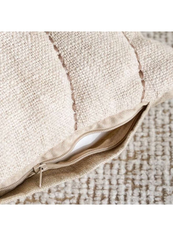 Pan Home Natural Embroidered Cushion 50x50cm - Image 4