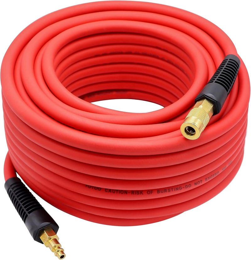 YOTOO 3/8-Inch by 100-Feet Hybrid Air Hose - 300 PSI Heavy Duty, Kink Resistant, All-Weather Flexibility - Image 1
