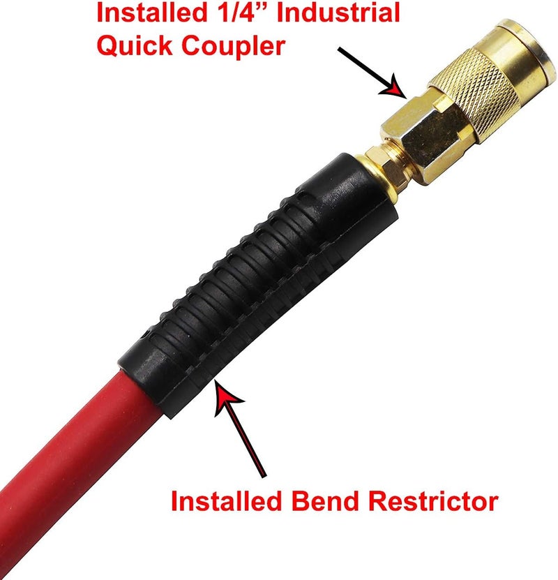YOTOO 3/8-Inch by 100-Feet Hybrid Air Hose - 300 PSI Heavy Duty, Kink Resistant, All-Weather Flexibility - Image 4