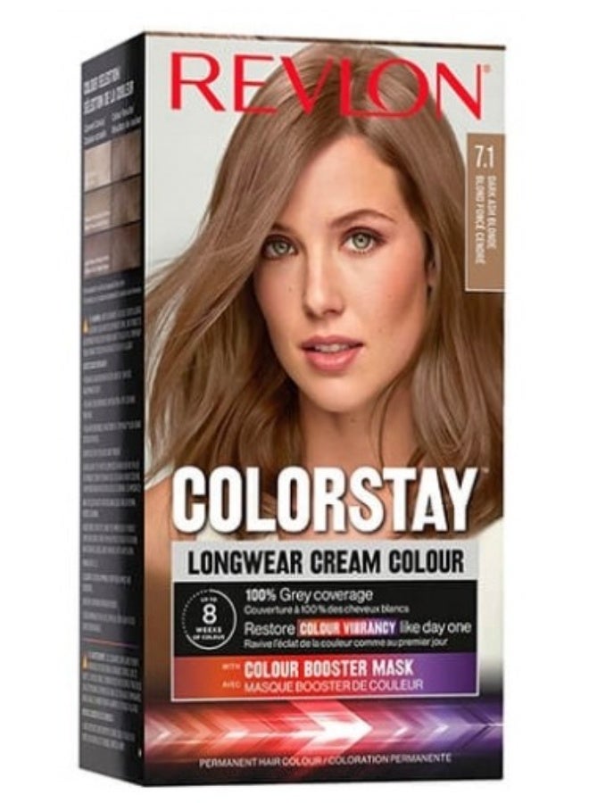 REVLON Colorstay Permanent Haircolor N°7.1 Dark Ash Blonde Revlon - Image 1