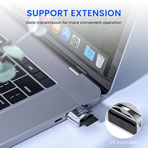 Verilux® Micro SD Card Reader Mini Type C Card Reader TF Card Reader with Keychain USB C to Micro SD SDHC SDXC OTG Memory Card Reader Compatible with Laptops, MacBook Pro, Galaxy Note 20 S20 - Image 4