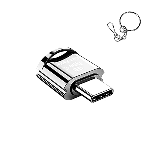 Verilux® Micro SD Card Reader Mini Type C Card Reader TF Card Reader with Keychain USB C to Micro SD SDHC SDXC OTG Memory Card Reader Compatible with Laptops, MacBook Pro, Galaxy Note 20 S20 - Image 1