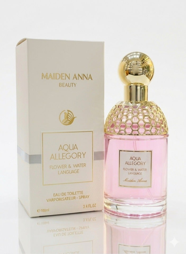 MAIDEN ANNA Aqua Allegory Flower & Water Language Women’s Perfume – 100ml Eau de Toilette Spray | Fresh Floral Aquatic Long Lasting Fragrance for Women | Elegant Daily Wear Perfume - Image 1