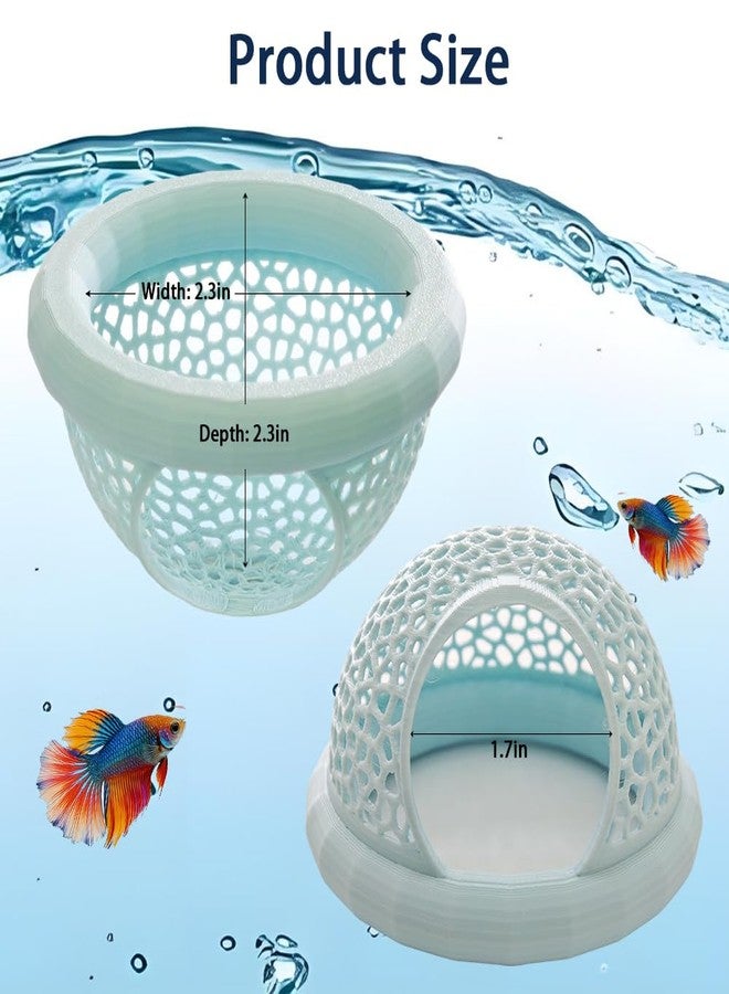 Liyujuping Floating Betta Hammock and Shrimp Feeder, Cave and Hammock, Small Fish Feeding Ring & Resting Spot, Fish Tank Accessories (White) - Image 3