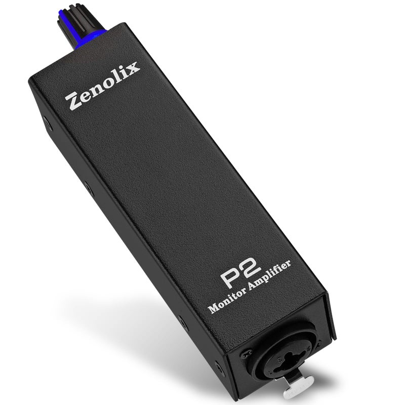 Zenolix P2 Portable In Ear Monitor Amplifier Headphone Amp with XLRTRS Inputs 35mm Output Enhanced Sound Quality Durable Belt Clip Guitar Headphone Amplifier with StereoMono Switch for PerformersBlack - Image 2