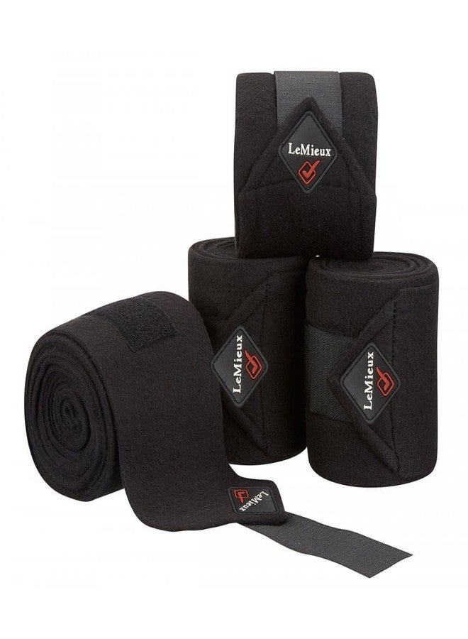 LeMieux Classic Polo Exercise Bandages in Zipped Case - Soft Fleece Protection Wraps - Pack of 4 - Navy - Full - Image 2
