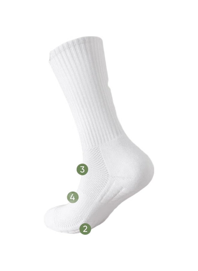Picking up socks Xiao Ji Men'S Mid-Calf Socks, Spring And Autumn Season, Antibacterial, Odor-Resistant, Sports Terry Bottom, Non-Slip, Long And Short Tube Men'S Socks - Image 2
