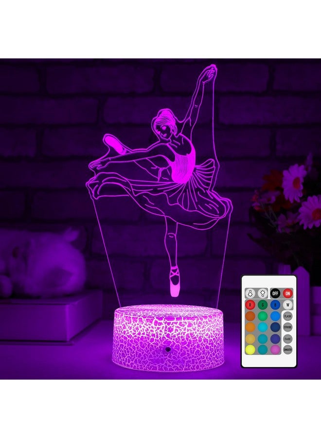 FlyonSea Kids Ballet Gifts,Ballets Girls Light Dancer 16 Color Changing Nightlight with Touch and Remote Control, Ballet Art Decor Light Birthday Christmas Gifts for Kids Girls Baby - Image 1