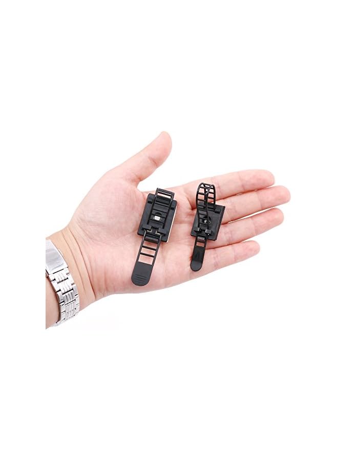 S-TOP 50Pcs 2 Sizes Adjustable Self-Adhesive Nylon Cable Straps Cable Ties Cord Clamp for wire management, Large and Small - Image 2