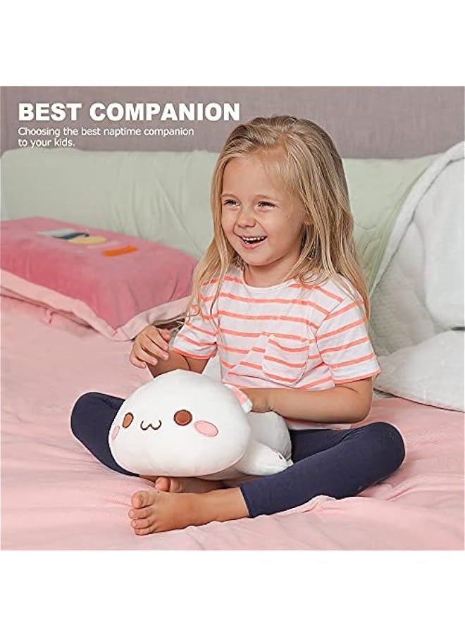 DURKU Adorable White Kitty Plush Toy - Soft Anime Cat Pillow for Kids (40cm)  - Image 3